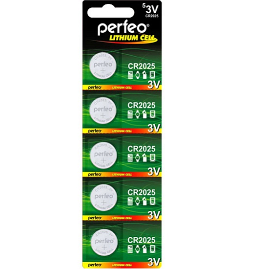 Элемент питания PERFEO CR2025 BL-5