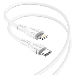 Кабель Lightning <--> Type-C  1.0м BOROFONE BX51 Triumph белый, 12Вт