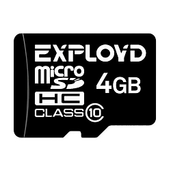 Micro SD  4Gb Exployd Class 10 без адаптера