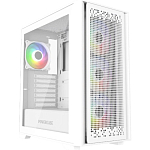 Корпус Powercase ByteFlow White, Tempered Glass, ARGB fans, HUB, белый, ATX