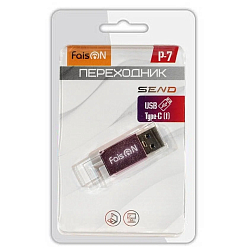 Переходник USB <--> Type-C FAISON P-7 Send, алюминий, цвет: розовый