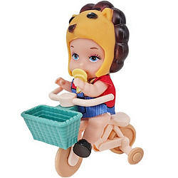 Пупс Miss Kapriz YSA359B на велосипеде в пак.