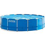 Бассейн каркасный INTEX Metal Frame 28242, 457х122см, 16805л, фил.-насос 3785л/ч, лестница, тент, подстилка