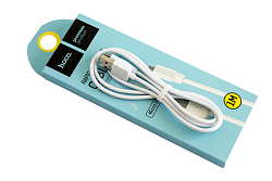 Кабель USB <--> microUSB  1.0м HOCO X1 белый (2шт)