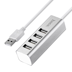 USB-Хаб HOCO HB1 4 порта, 1 USB, белый