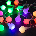 Гирлянда "Нить - с насадками" 3 м, «Шарики», свечение мульти, IP20