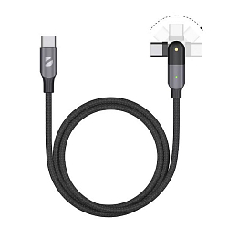 Кабель Type-C <--> Type-C  1.2м DEPPA черный, поворотный, 180˚ (72330)