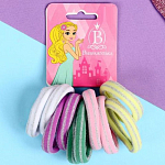 Резинка для волос "Синди" (набор 10 шт) нежность полоски, микс   5503149