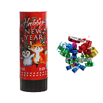 Хлопушка пружинная поворотная Happy new year, 11см
