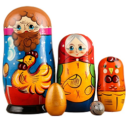 Матрёшка «Курочка Ряба», сюжетная, 5 кукольная, 13,5 - 15 см., микс 3440266