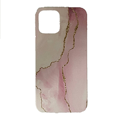 Задняя накладка GRESSO для iPhone 12/12 Pro. Коллекция Агат-розовый прозрачный