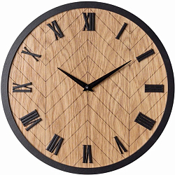 Часы настенные РУБИН деревянные, d=28см, открытая стрелка (2802-001)