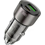 Авто ЗУ 1USB/1Type-C 3A HOCO Z52 Spacious, черный, USB-Type-C, PD38Вт