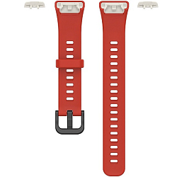Силиконовый ремешок для Honor Band 6 на кнопке (red)