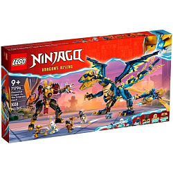 Конструктор LEGO NINJAGO 71796 Стихийный Дракон против Робота-императрицы