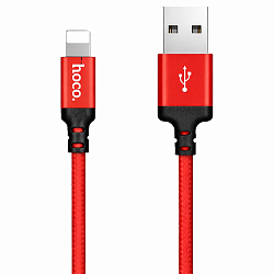 Кабель USB <--> Lightning  2.0м HOCO X14 Times speed, красный