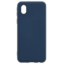 Задняя накладка SILICONE CASE для Samsung Galaxy A01 (Синий)