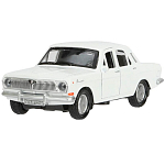 Модель Технопарк ГАЗ-2401 ВОЛГА длина 12 см, двери, багаж, инерц, белый 