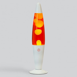 Лава-лампа 41см WHITE Жёлтая/Красная