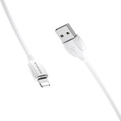 Кабель USB <--> Lightning  2.0м BOROFONE BX19 Benefit, белый