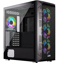 Корпус ABR Quantum черный (1*USB Type-C, 2*USB 2.0, HD Audio, 4xRGb Fan, ATX, E-ATX)