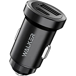 Авто ЗУ 1USB/1Type-C 3A WALKER WCR-25 черное