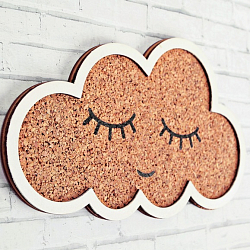 Пробковая доска «Облачко с глазами»