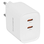 Сетевое ЗУ 2Type-C 3A BOROFONE BA85A White, 35W