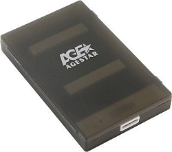 Внешний корпус 2.5" SATAIII HDD/SSD AgeStar 3UBCP1-6G (BLACK) USB 3.0, пластик, черный, безвинтовая конструкция