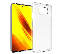 Силиконовый чехол ISA для Xiaomi Poco X3 TPU 1.0mm прозрачный
