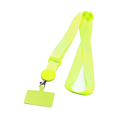Шнурок текстильный на шею с карабином (плоский широкий) (light green)