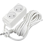 Сетевой удлинитель  1.5м DOMTOK 2гн.,ПВС 2*1  2,2кВт б/з