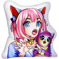 Подушка «Яркая девчонка», с котиком, 34 × 31 см 9614384