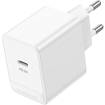 Сетевое ЗУ 1Type-C BOROFONE BAS13A, Erudite, белый, 20Вт