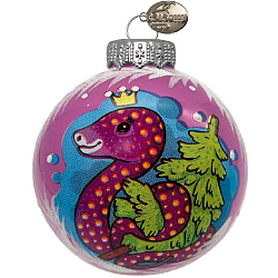 Шар "Змея уж", 80мм, в подарочной упаковке КУ-80-244020