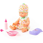 Пупс ПОЛЕСЬЕ "Весёлый" (35 см) с соской + набор для кормления 4 эл 78377