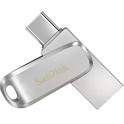 USB 64Gb SanDisk Ultra Dual Drice Luxe, металл, серебряный (SDDDC4-064G-G46) USB 3.1