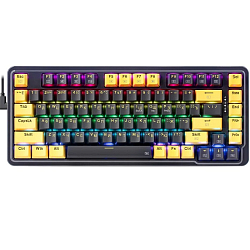 Клавиатура DEFENDER Elf, Redragon, фиолетовый, жёлтый (71664)