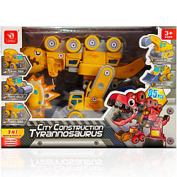 Набор-конструктор Erchaoxi "Диноробот-строитель 5 в 1" (30,5х24х18 см, отвёртка, свет, звук)