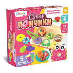 Игровой набор для лепки «Суперпончики», 5 баночек с пластилином