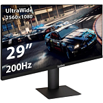 Монитор игровой 29" ExeGate Combat EC1500 (IPS/ 2560x1080/ 200 Гц) (EX297301RUS) RGB-подсветка, черный