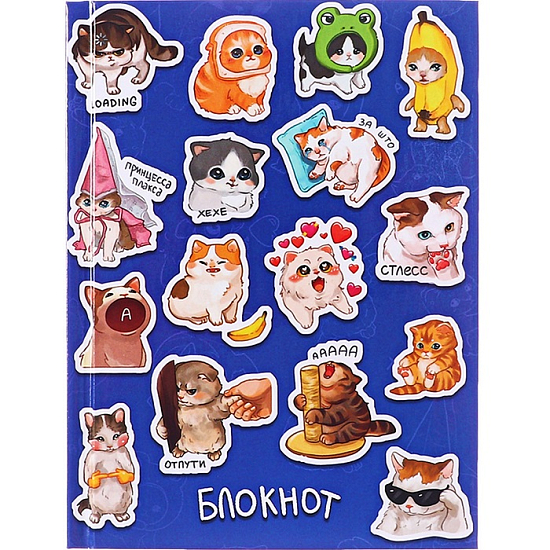 Блокнот А6, 40 листов в клетку "Бультик" 10182829