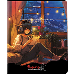 Тетрадь предметная ANIME GIRLS 48л, матовая ламинация, ФИЗИКА, клетка, подсказ, BRAUBERG, 404756