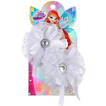Набор бантов, белые с кружевами 2 шт, 7,5 см "Фея", WINX