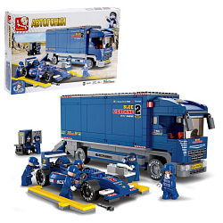 Конструктор SLUBAN «Формула: пит-стоп», 641 деталь