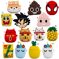 Силиконовый чехол NONAME для AirPods 1/2, мультяшки (Микс)