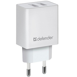 Сетевое ЗУ 2USB 2.1А DEFENDER UPA-22 белый