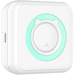 Детский мини-принтер для фотографий Kid Joy, 200DPI, Bluetooth 5.1, (C15), белый с бирюзой