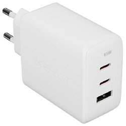 Сетевое ЗУ 1USB/2Type-C ACEFAST A41, белый, PD65Вт, QC3.0