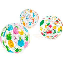 Пляжный мяч 51см INTEX, от 3 лет, 3 вида, 59040